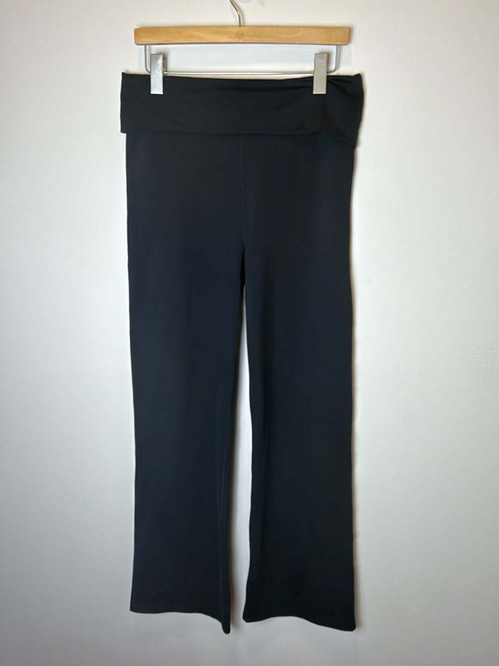 Nike One Dri-Fit Pants Size L Black Foldover Waist